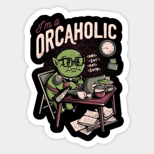 Orcaholic - Funny Geek Office Gift Sticker